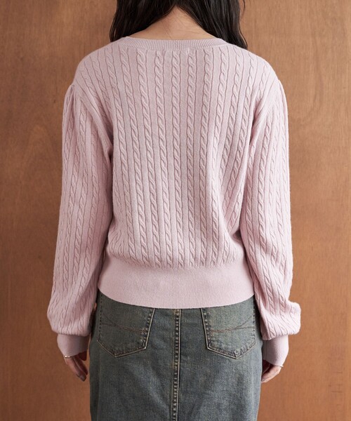 セール】限定展開 カシミア混 ケーブルニット プルオーバー（ニット