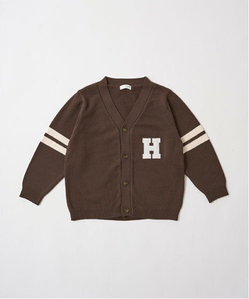 b・ROOM(ビールーム)の「アップリケニットカーディガン(カーディガン/ボレロ・キッズ・グリーン/ダークブラウン/ブラック/スカイブルー/アイボリー・M/L)」の7枚目の写真