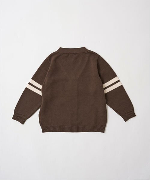 b・ROOM(ビールーム)の「アップリケニットカーディガン(カーディガン/ボレロ・キッズ・グリーン/ダークブラウン/ブラック/スカイブルー/アイボリー・M/L)」の8枚目の写真