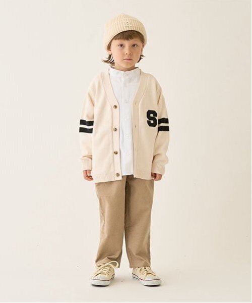 b・ROOM(ビールーム)の「アップリケニットカーディガン(カーディガン/ボレロ・キッズ・グリーン/ダークブラウン/ブラック/スカイブルー/アイボリー・M/L)」の13枚目の写真