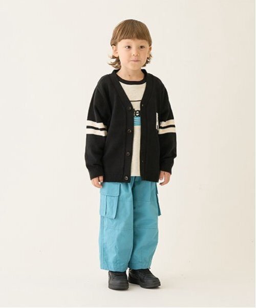 b・ROOM(ビールーム)の「アップリケニットカーディガン(カーディガン/ボレロ・キッズ・グリーン/ダークブラウン/ブラック/スカイブルー/アイボリー・M/L)」の21枚目の写真