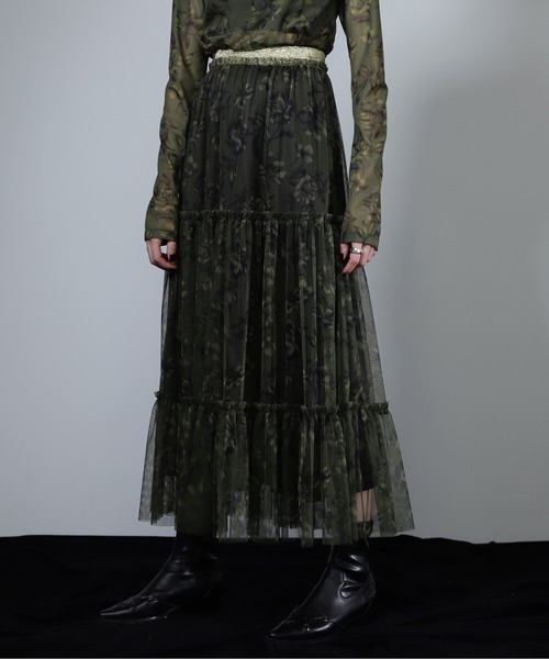 【セール】(CREOLME)ヴィンテージフラワーチュールスカート（スカート）｜CREOLME（クレオルム） 11,704円