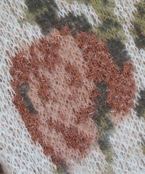 tiptop(ティップトップ)の「【フラワー/レオパード柄】アソートジャガードVネックBIGカーディガン(カーディガン/ボレロ・レディース・C/D/アイボリー/ブラック・FREE)」の16枚目の写真