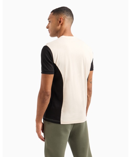 【エンポリオ アルマーニ EA7】Athletic Colour Block Emporio Armani EA7 ATHLETIC COLORBLOCK TSHIRT White / Black