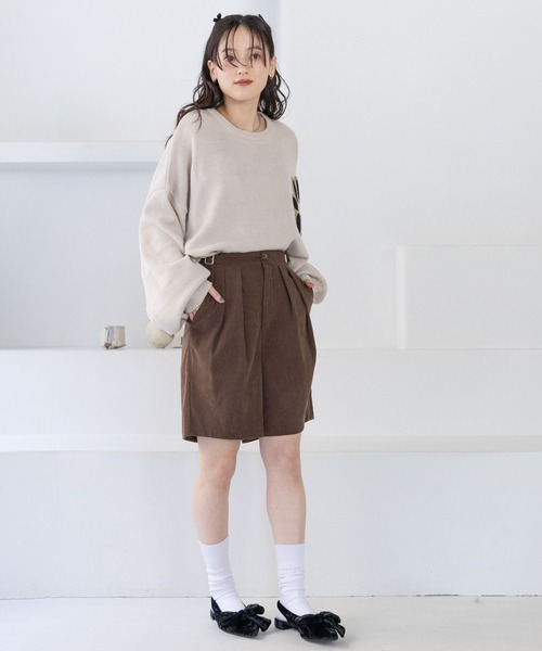 RAGEBLUE（レイジブルー）の「サイドベルト付き/コーデュロイハーフパンツ（その他パンツ・レディース・ブラウン/ブラック・FREE）」の10枚目の写真