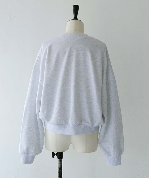 HER CLOSET(ハークローゼット)の「【HER CLOSET】サークルロゴ刺繍ロンT(スウェット・レディース・ライトグリーン/オートミール/ライトグレー系・FREE)」の21枚目の写真