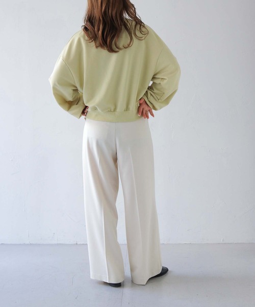 HER CLOSET(ハークローゼット)の「【HER CLOSET】サークルロゴ刺繍ロンT(スウェット・レディース・ライトグリーン/オートミール/ライトグレー系・FREE)」の16枚目の写真