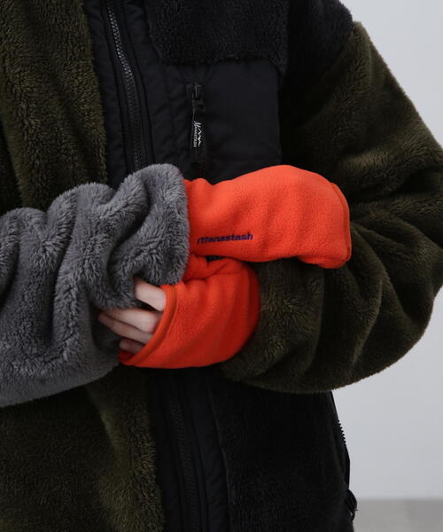 MANASTASH(マナスタッシュ)の「MANASTASH/マナスタッシュ/FLEECE FINGERLESS GLOVES/フリース フィンガーレス グローブ 手袋(手袋・メンズ・ブルー/チャコールグレー/ブラック/オレンジ・F)」の18枚目の写真