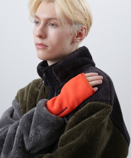 MANASTASH(マナスタッシュ)の「MANASTASH/マナスタッシュ/FLEECE FINGERLESS GLOVES/フリース フィンガーレス グローブ 手袋(手袋・メンズ・ブルー/チャコールグレー/ブラック/オレンジ・F)」の12枚目の写真
