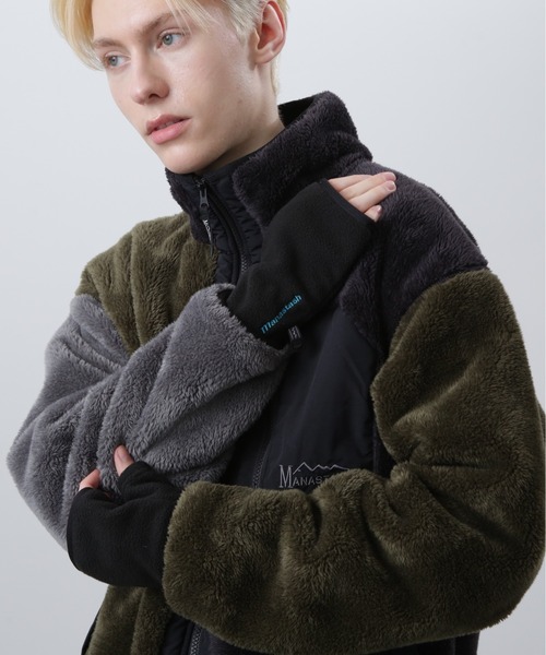 MANASTASH(マナスタッシュ)の「MANASTASH/マナスタッシュ/FLEECE FINGERLESS GLOVES/フリース フィンガーレス グローブ 手袋(手袋・メンズ・ブルー/チャコールグレー/ブラック/オレンジ・F)」の15枚目の写真