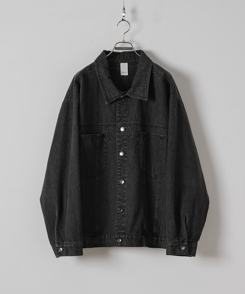 CASPER JOHN(キャスパージョン)の「13.5oz Huge denim jacket/13.5oz ヒュージデニムジャケット(デニムジャケット・メンズ・グレー/ブラック系・LARGE/MEDIUM/SMALL/X-SMALL)」の3枚目の写真