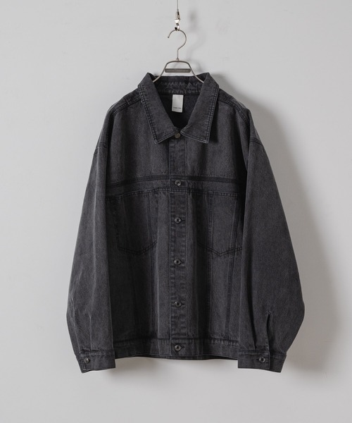 CASPER JOHN(キャスパージョン)の「13.5oz Huge denim jacket/13.5oz ヒュージデニムジャケット(デニムジャケット・メンズ・グレー/ブラック系・LARGE/MEDIUM/SMALL/X-SMALL)」の13枚目の写真