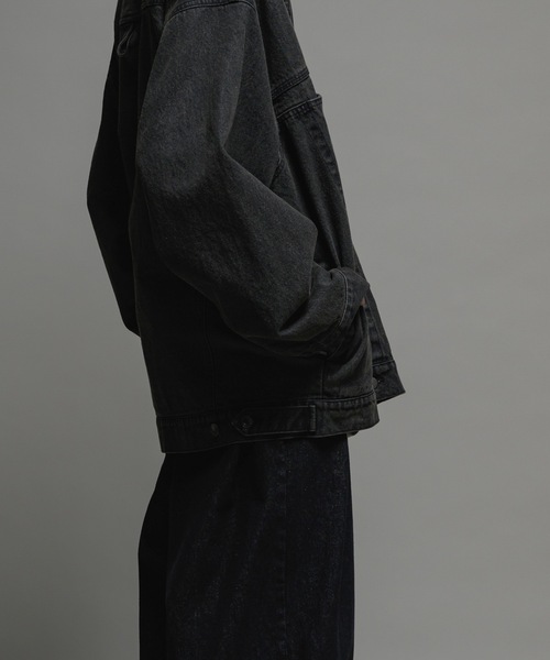 CASPER JOHN(キャスパージョン)の「13.5oz Huge denim jacket/13.5oz ヒュージデニムジャケット(デニムジャケット・メンズ・グレー/ブラック系・LARGE/MEDIUM/SMALL/X-SMALL)」の8枚目の写真
