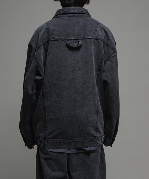 CASPER JOHN(キャスパージョン)の「13.5oz Huge denim jacket/13.5oz ヒュージデニムジャケット(デニムジャケット・メンズ・グレー/ブラック系・LARGE/MEDIUM/SMALL/X-SMALL)」の17枚目の写真