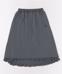 エステルコットン裏毛＋ナイロンタフタヒートカットフリルスカート（裏地付き）