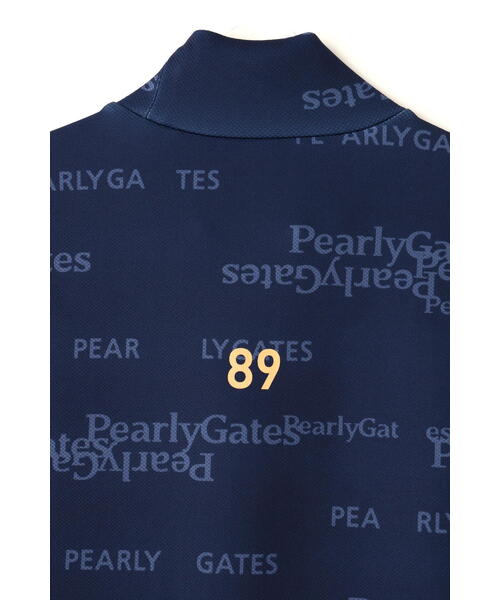 ドビーダンボール長袖モックネックカットソー <PGロゴ柄> セール】【PEARLY GATES】ドビーダンボール長袖モックネック