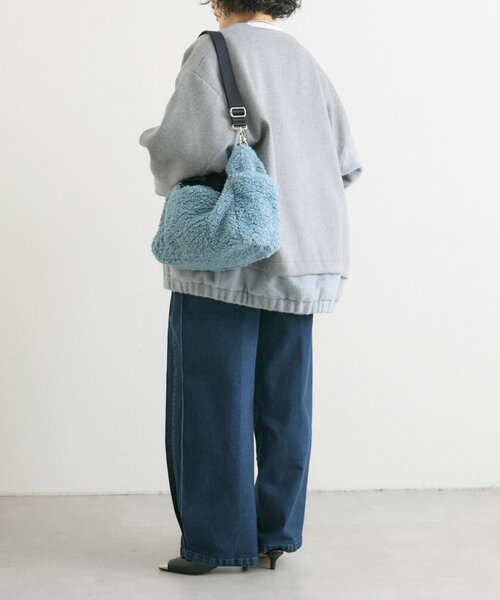 ear PAPILLONNER ボア樹脂パーツ 2WAY トートバッグ M ear PAPILLONNER