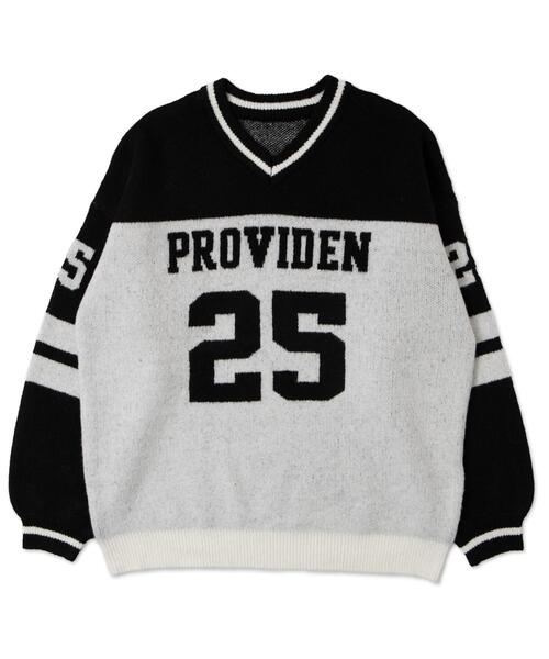 WEGO（ウィゴー）の「WEGO/ナンバリングラインフラッフィーニット（ニット/セーター・レディース・ブラック系その他/ワイン/アイボリー/レッド・FREE）」の22枚目の写真