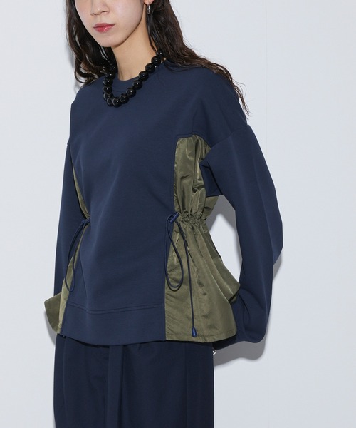 Firsthand（ファーストハンド）の「Firsthand/ファーストハンド ドッキングギャザープルオーバー（スウェット・レディース・オフホワイト/ネイビー/ブラック・FREE）」の16枚目の写真