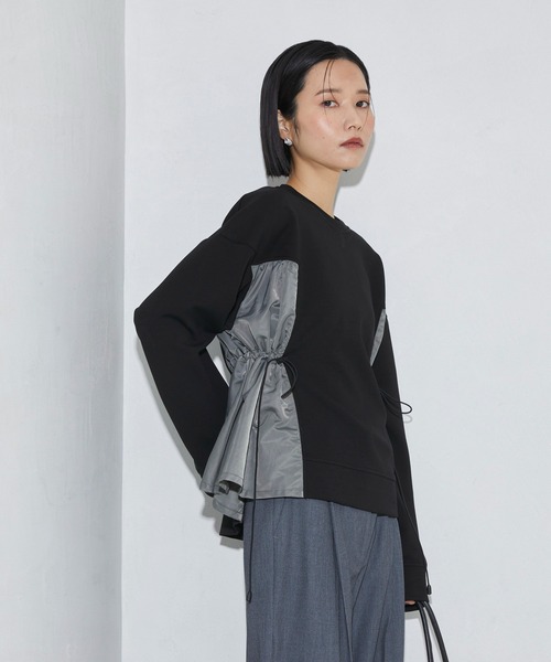 Firsthand（ファーストハンド）の「Firsthand/ファーストハンド ドッキングギャザープルオーバー（スウェット・レディース・オフホワイト/ネイビー/ブラック・FREE）」の4枚目の写真