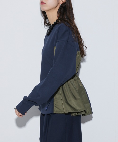 Firsthand（ファーストハンド）の「Firsthand/ファーストハンド ドッキングギャザープルオーバー（スウェット・レディース・オフホワイト/ネイビー/ブラック・FREE）」の17枚目の写真