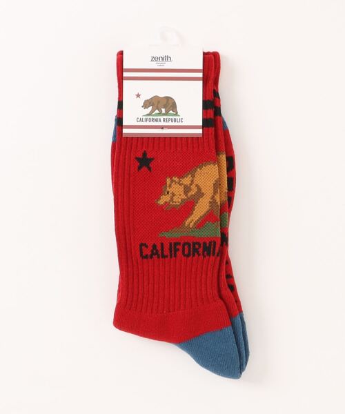 ZENITH（ゼニス）の「【ZENITH】CALIFORNIA GRIZZLY SOCKS（ソックス/靴下・メンズ・ホワイト/レッド/ネイビー/イエロー/オレンジ/グレー/ブラック・FREE）」の9枚目の写真