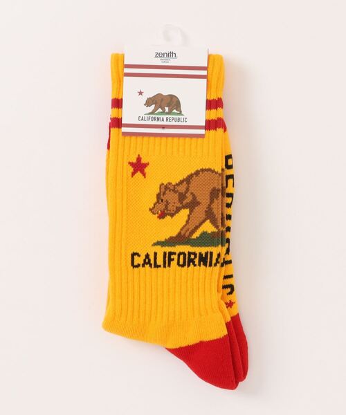 ZENITH（ゼニス）の「【ZENITH】CALIFORNIA GRIZZLY SOCKS（ソックス/靴下・メンズ・ホワイト/レッド/ネイビー/イエロー/オレンジ/グレー/ブラック・FREE）」の10枚目の写真