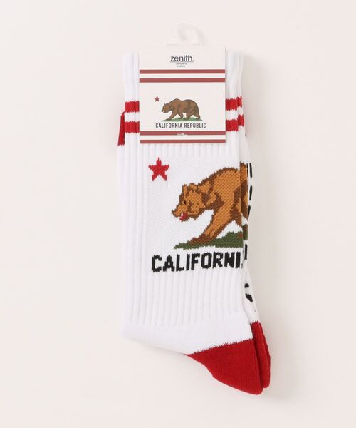 ZENITH（ゼニス）の「【ZENITH】CALIFORNIA GRIZZLY SOCKS（ソックス/靴下・メンズ・ホワイト/レッド/ネイビー/イエロー/オレンジ/グレー/ブラック・FREE）」の11枚目の写真