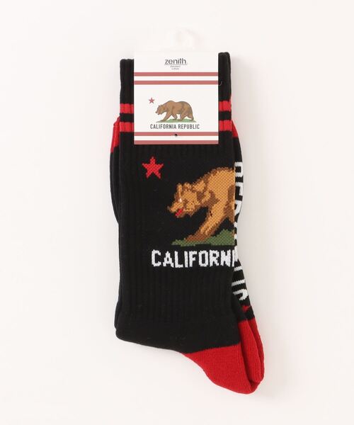 ZENITH（ゼニス）の「【ZENITH】CALIFORNIA GRIZZLY SOCKS（ソックス/靴下・メンズ・ホワイト/レッド/ネイビー/イエロー/オレンジ/グレー/ブラック・FREE）」の12枚目の写真
