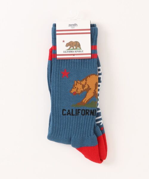 ZENITH（ゼニス）の「【ZENITH】CALIFORNIA GRIZZLY SOCKS（ソックス/靴下・メンズ・ホワイト/レッド/ネイビー/イエロー/オレンジ/グレー/ブラック・FREE）」の13枚目の写真