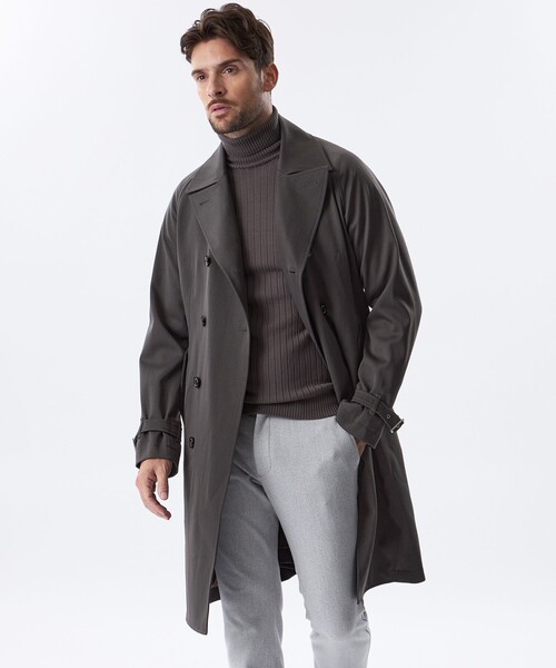 美品 EPOCA UOMO エポカウォモ ライナー付き トレンチコート カーキ