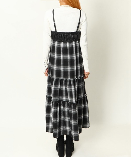 GORGE(ゴージ)の「合皮チェックキャミワンピース(ワンピース・レディース・レッド/ブラック・F)」の7枚目の写真