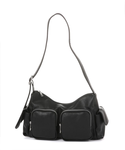 GLOBAL WORK(グローバルワーク)の「スペ軽4ポケ2WAYショルダー/208923(ショルダーバッグ・レディース・シルバー/ブラック系その他/ブラック/アイボリー・ONE SIZE)」の3枚目の写真