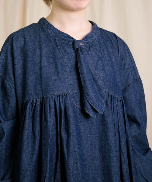 Brocante（ブロカント）の「[Brocante / ブロカント] 5ozデニム フラールワンピース（ワンピース・レディース・ワンウォッシュ・2）」の7枚目の写真