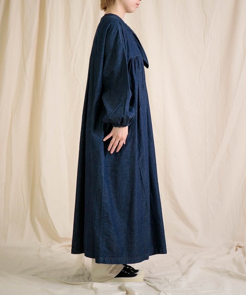 Brocante（ブロカント）の「[Brocante / ブロカント] 5ozデニム フラールワンピース（ワンピース・レディース・ワンウォッシュ・2）」の12枚目の写真
