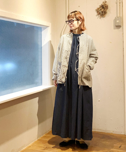 Brocante / ブロカント] 5ozデニム フラールワンピース（ワンピース