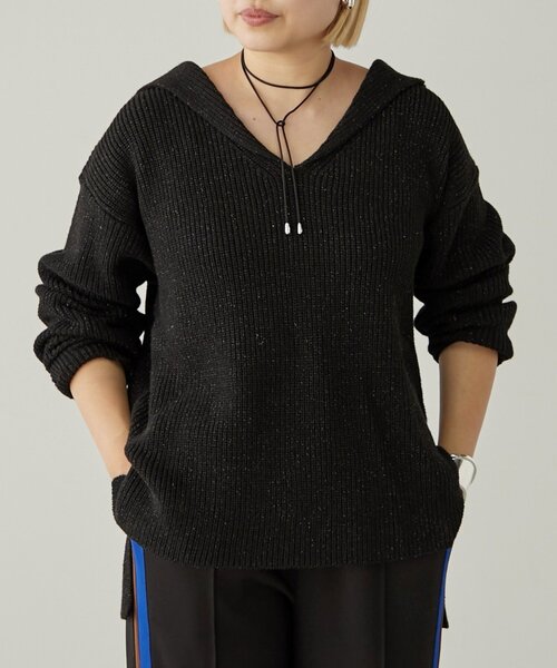 【セール】ラメセーラーニットプルオーバー（ニット/セーター）｜earthy（アーシー） 7,022円