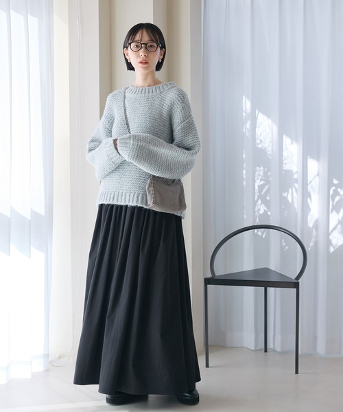 セール】ガーター編みニットプルオーバー（ニット/セーター