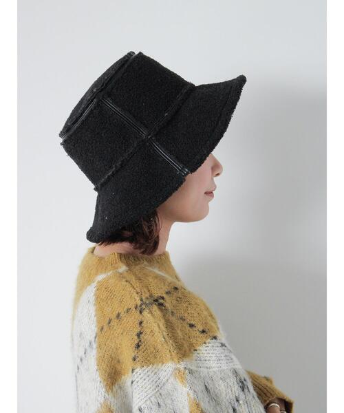 ehka sopo（エヘカソポ）の「リバーシブルボアムートンハット（ハット・レディース・ブラック/ブラウン/キナリ・F）」の7枚目の写真