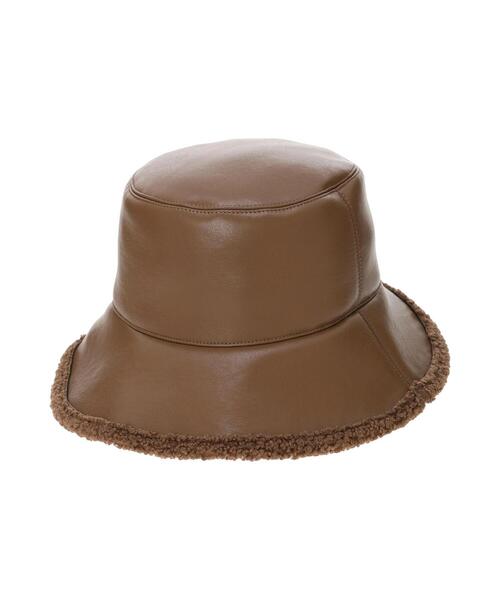 ehka sopo（エヘカソポ）の「リバーシブルボアムートンハット（ハット・レディース・ブラック/ブラウン/キナリ・F）」の18枚目の写真