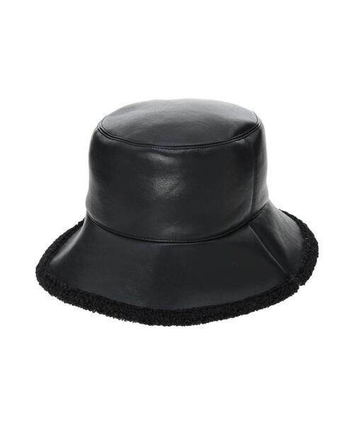 ehka sopo（エヘカソポ）の「リバーシブルボアムートンハット（ハット・レディース・ブラック/ブラウン/キナリ・F）」の19枚目の写真