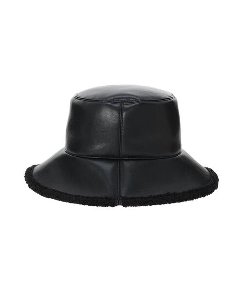 ehka sopo（エヘカソポ）の「リバーシブルボアムートンハット（ハット・レディース・ブラック/ブラウン/キナリ・F）」の21枚目の写真