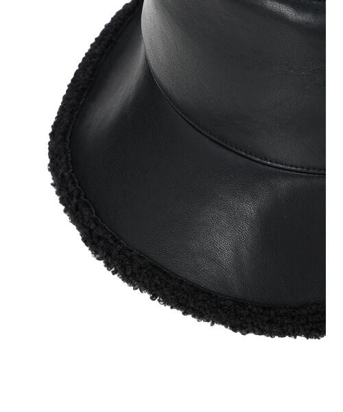 ehka sopo（エヘカソポ）の「リバーシブルボアムートンハット（ハット・レディース・ブラック/ブラウン/キナリ・F）」の11枚目の写真