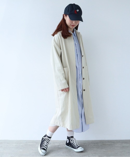 △強撚コットン/リネンツイル ナチュラルヴィンテージワッシャー