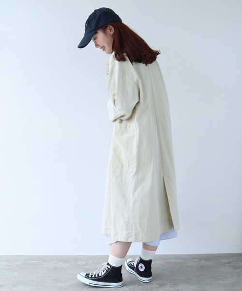 △強撚コットン/リネンツイル ナチュラルヴィンテージワッシャー