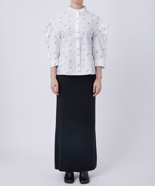Foundry Mews(ファウンドリーミューズ)の「【Foundry Mews/ファウンドリーミューズ】Bella stretch maxi skirt(スカート・レディース・ブラック・FREE)」の4枚目の写真