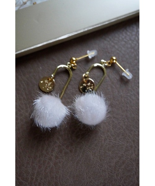 tone(トーン)の「【Agaro】No.441 アレルギー対応 サージカルステンレス ピアス(MA)(ピアス(両耳用)・レディース・ホワイト/ブラウン/グレー/ホワイト系1・FREE)」の9枚目の写真