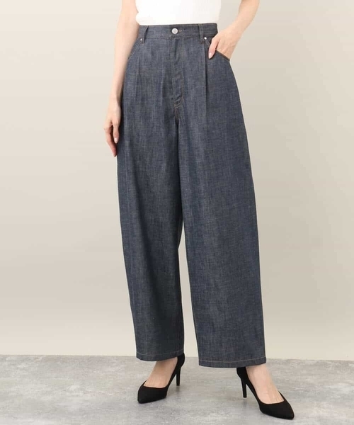 MK MICHEL KLEIN(エムケーミッシェルクラン)の「デニムライクバレルパンツ(デニムパンツ・レディース・ネイビー・38)」の14枚目の写真