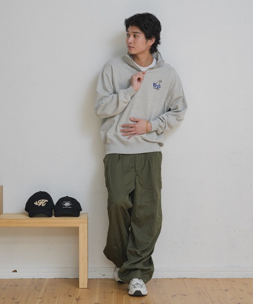 kaoyorinakami(カオヨリナカミ)の「cherry halfzip sweat / チェリーハーフジップスウェット(その他トップス・メンズ・ホワイト/ブラック/グレー・SMALL/MEDIUM/LARGE/X-LARGE)」の6枚目の写真
