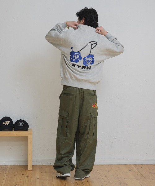 kaoyorinakami(カオヨリナカミ)の「cherry halfzip sweat / チェリーハーフジップスウェット(その他トップス・メンズ・ホワイト/ブラック/グレー・SMALL/MEDIUM/LARGE/X-LARGE)」の7枚目の写真